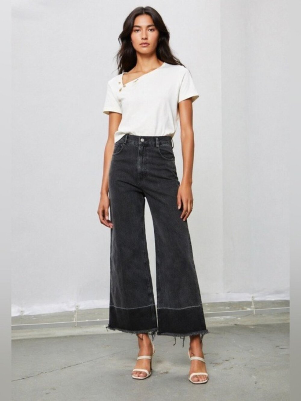 Rachel Comey Legion Chino Twill Pant Charcoal Wide Leg Size 10